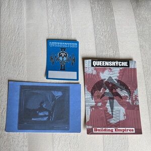 Queensrÿche Vintage Building Empires Silent Lucidity Postcard Sticker Set